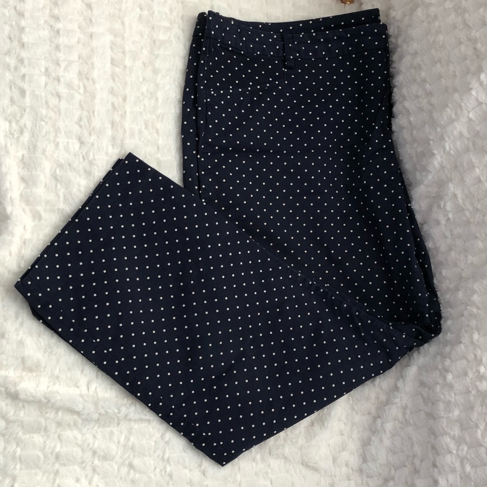 Gap crop pant navy with white polka dots